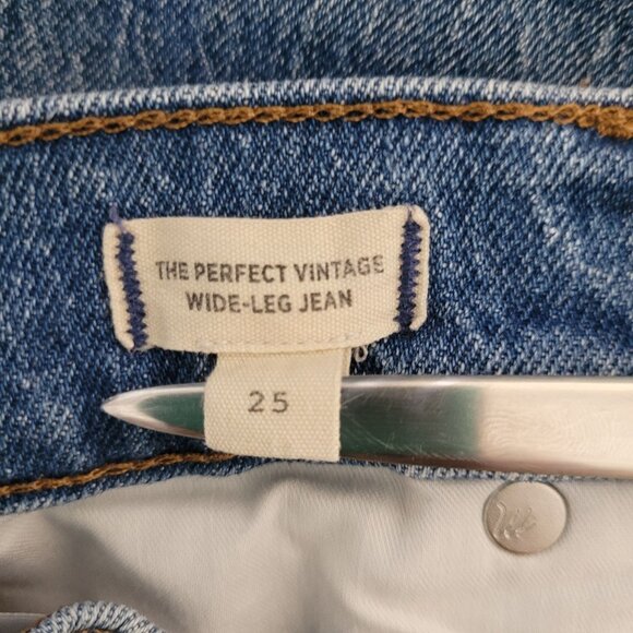 Madewell The Perfect Vintage Wide-Leg Jeans Womens Size 25 Leifland Wash - Picture 7 of 10